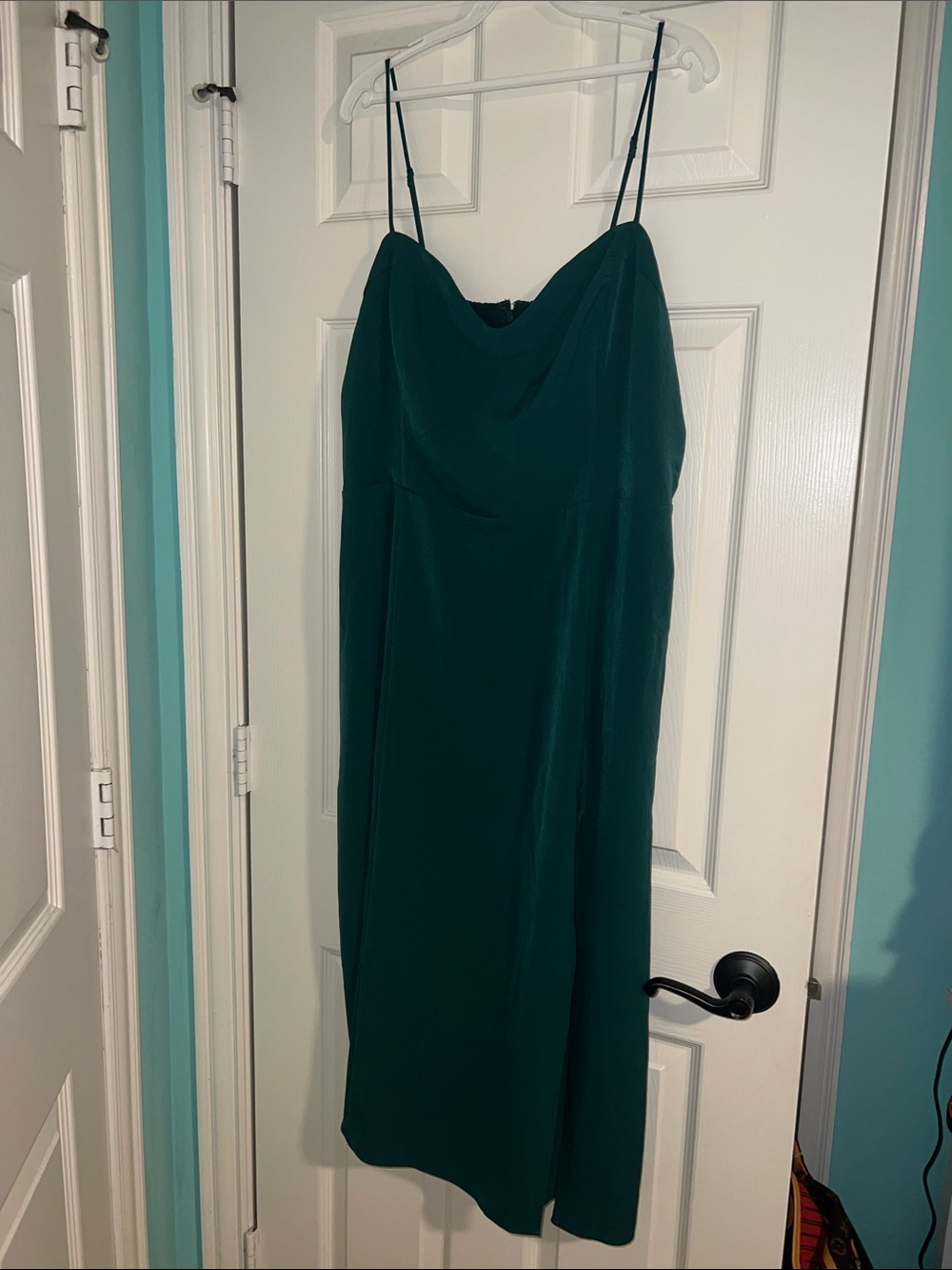 Abercrombie & Fitch Emerald Green Slip Midi Dress